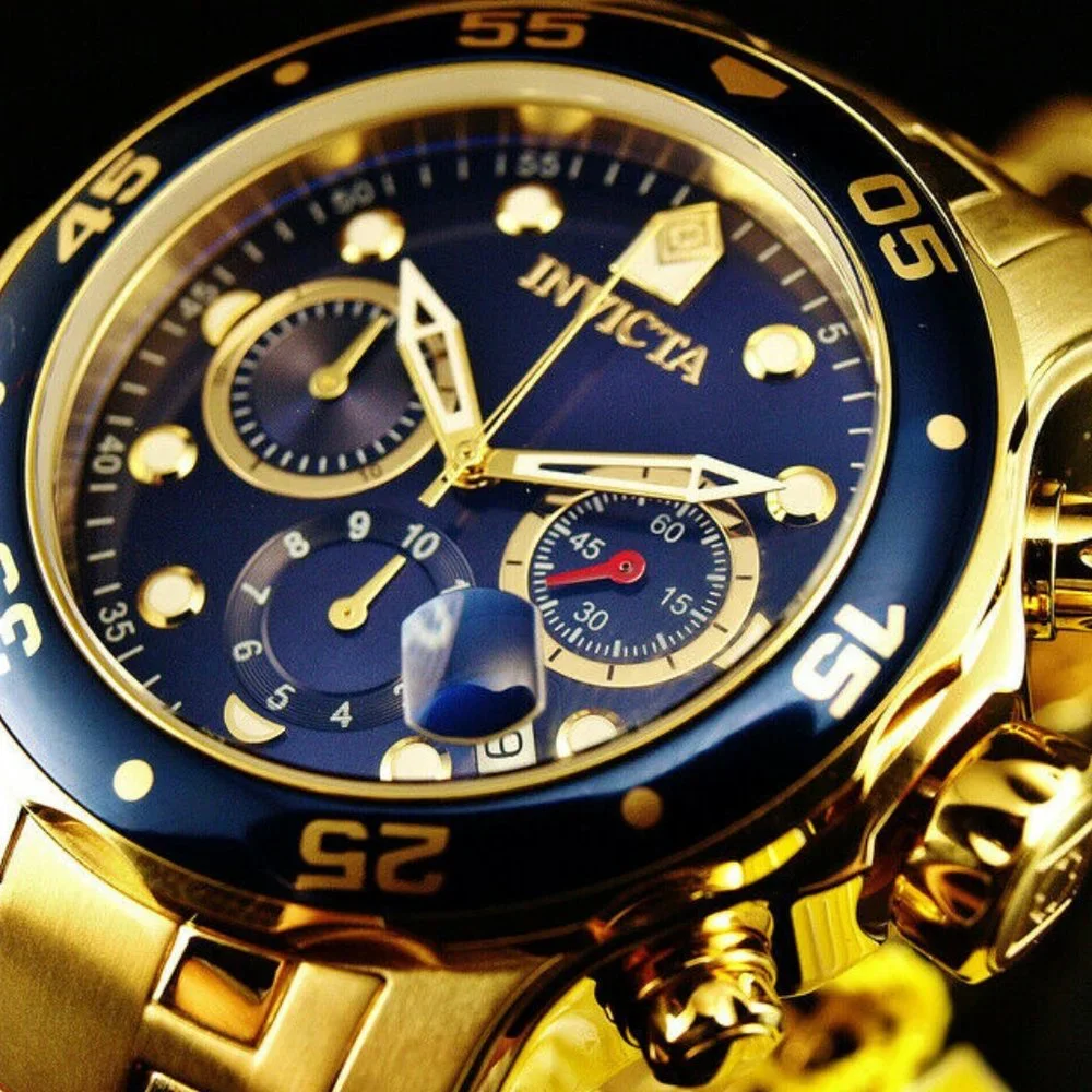 18k Gold Pro Diver Scuba 48mm Watch